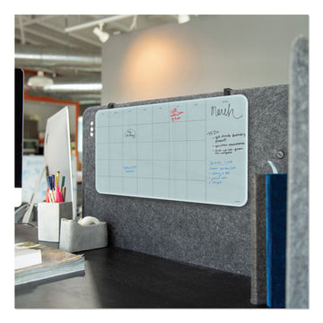 U Brands Cubicle Glass Dry Erase Undated Four Week Calendar Board, 23 X 12, White freeshipping - TVN Wholesale